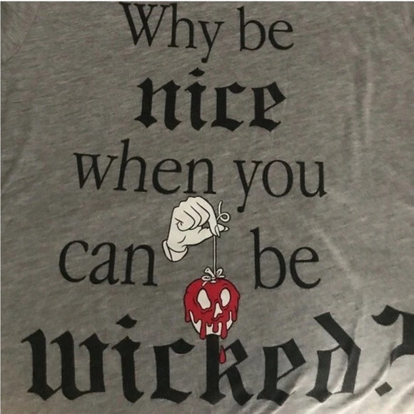 Disney Tops - Disney Why Be Nice When You Can Be Wicked? Graphic Tee